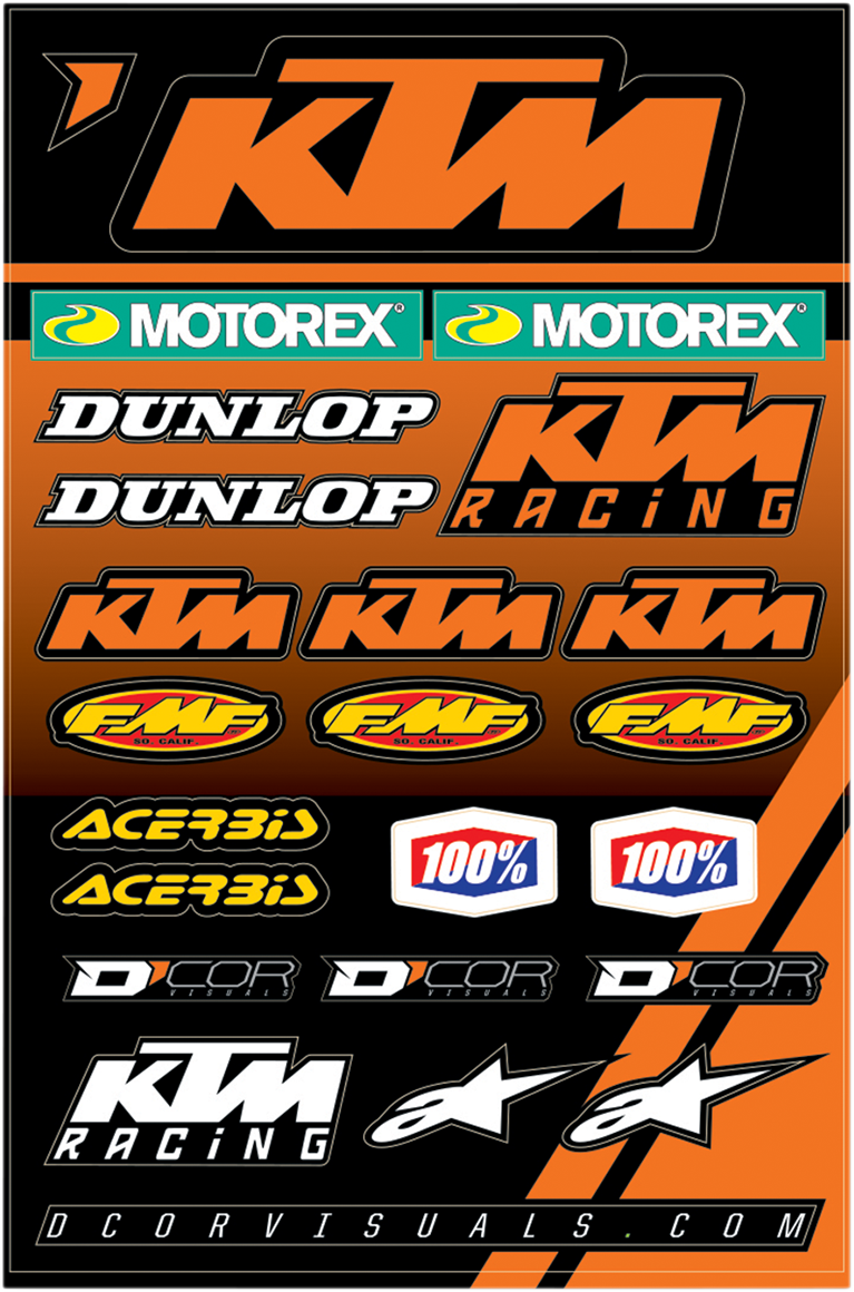 D'COR VISUALS Decal Sheet - KTM Racing 40-30-102