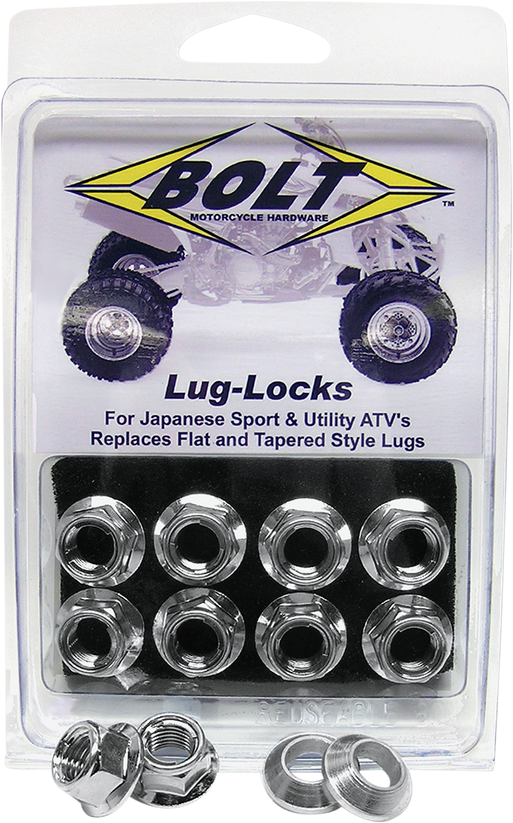 BOLT Nut Lug Lock - Silver - 8-Pack 2005-LUG.S