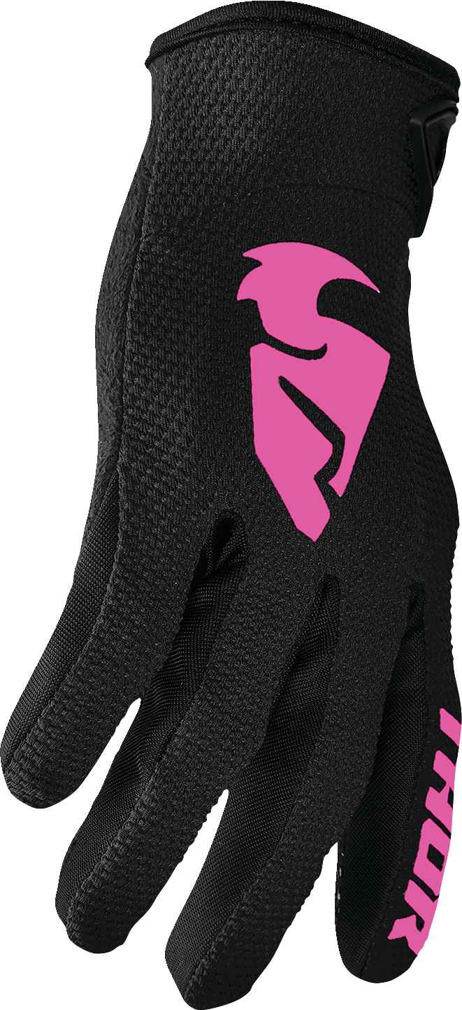 THOR Women's Sector Gloves - Black/Pink - Small 3331-0242