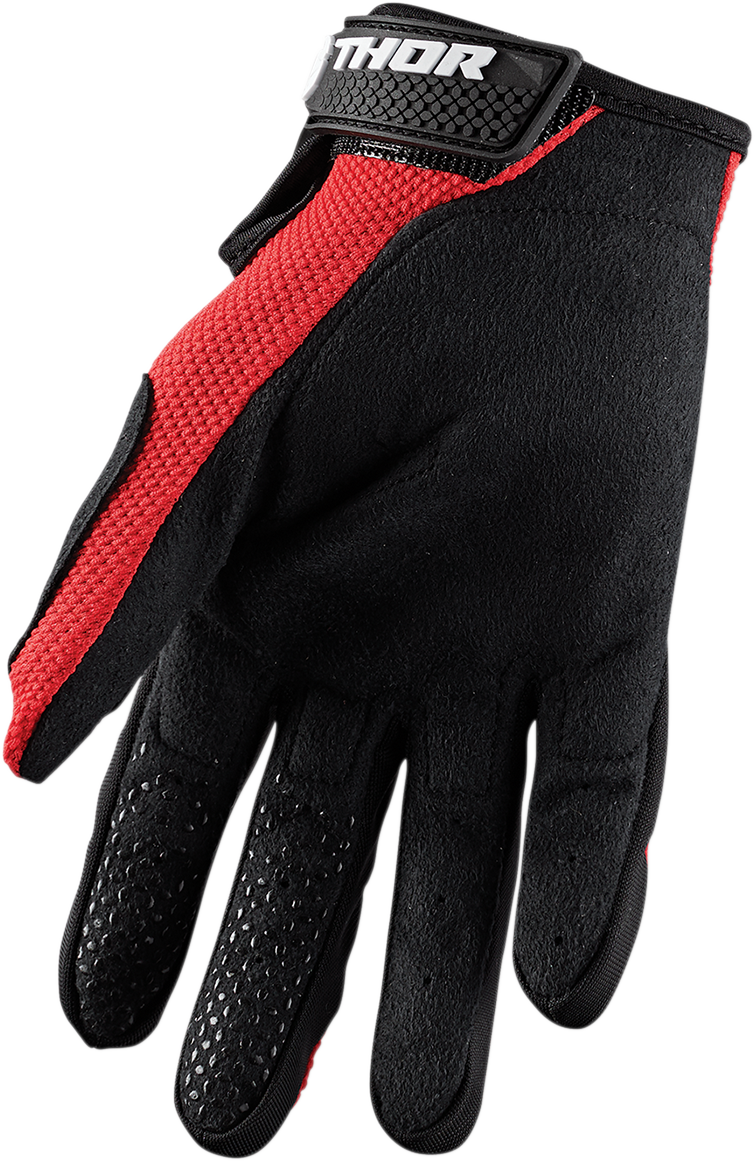 THOR Youth Sector Gloves - Red/Black - Medium 3332-1529