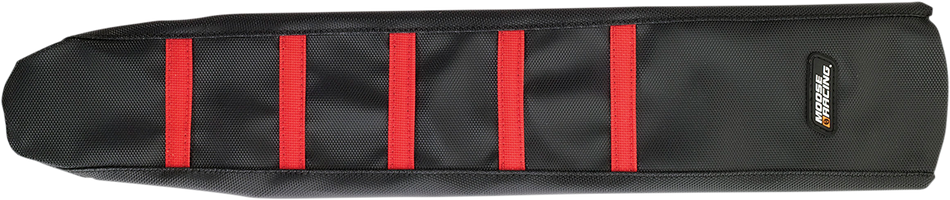 MOOSE RACING Ribbed Seat Cover - Black Cover/Red Ribs - Honda CRF25004-331RT