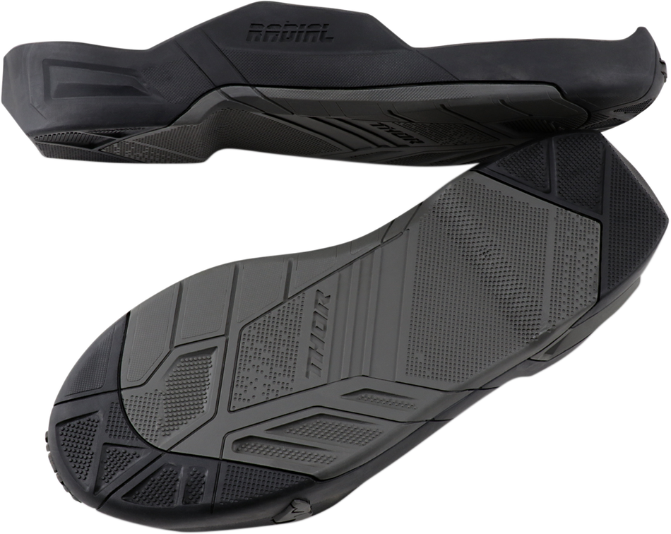 THOR Radial Boots Replacement Outsoles - Black/Gray - Size 10 3430-0891