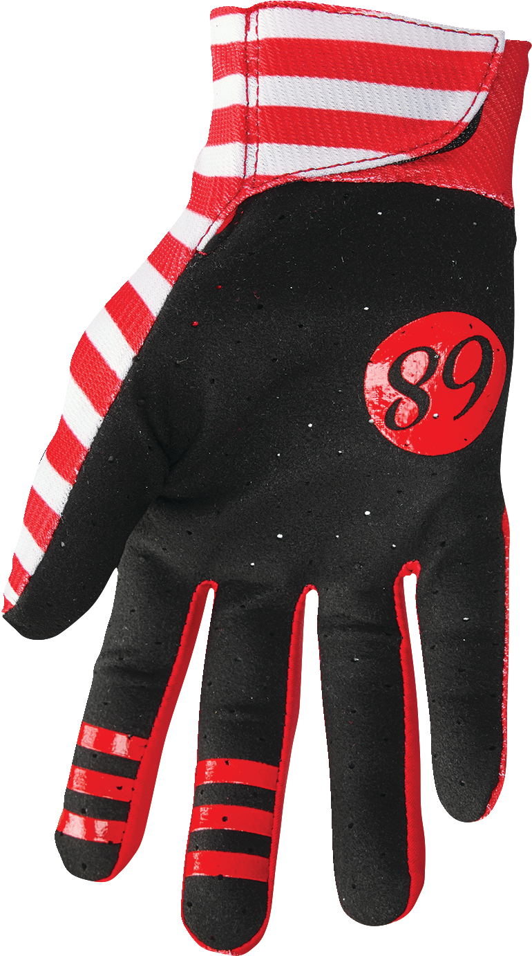 THOR Mainstay Gloves - Slice - White/Red - Large 3330-7294