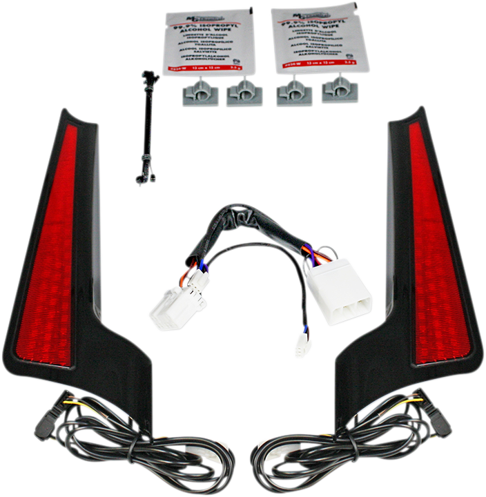CUSTOM DYNAMICS Fascia LED Light Panels - Black/Red CD-FASCIA-HD-RB