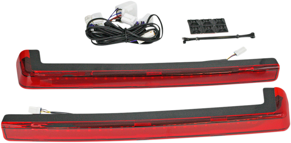 CUSTOM DYNAMICS LED Run/Brake/Turn Tour-Pak® Arms - Red Lens - '06-'13 PB-TP-ARM-TPCR