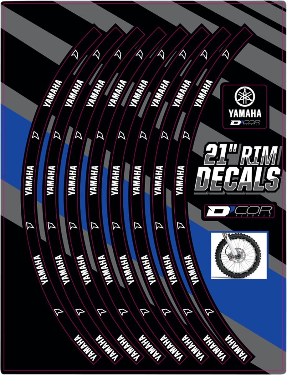 D'COR VISUALS Rim Decal - Yamaha Logo - 21" Front 40-80-208