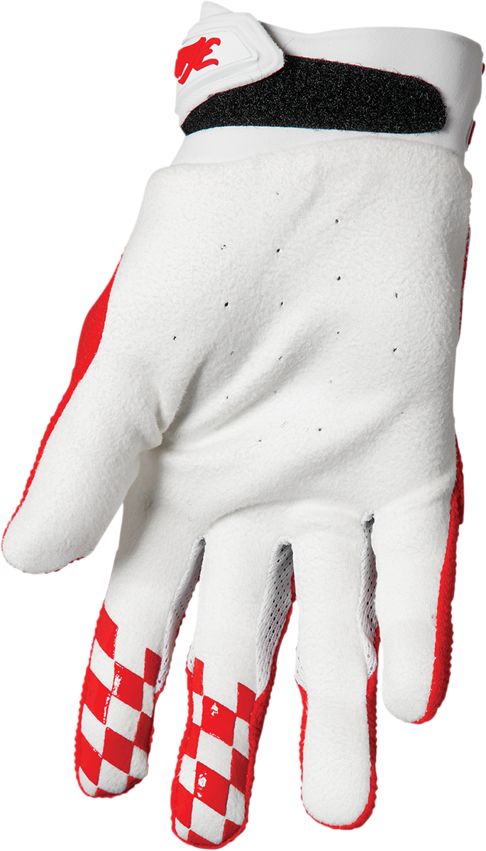 THOR Hallman Digit Gloves - White/Red - Large 3330-6785