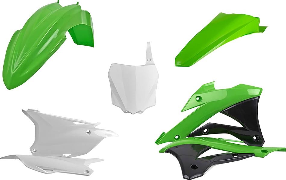 POLISPORT Body Kit - Complete - OEM Green/White/Black - KX 85 90696
