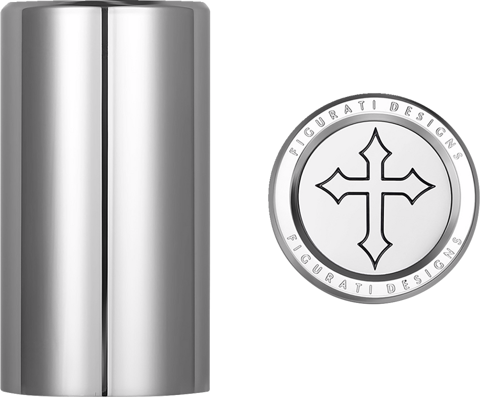 FIGURATI DESIGNS Docking Hardware Covers - Cross - Long Stainless Steel FD41-DC-2545-SS