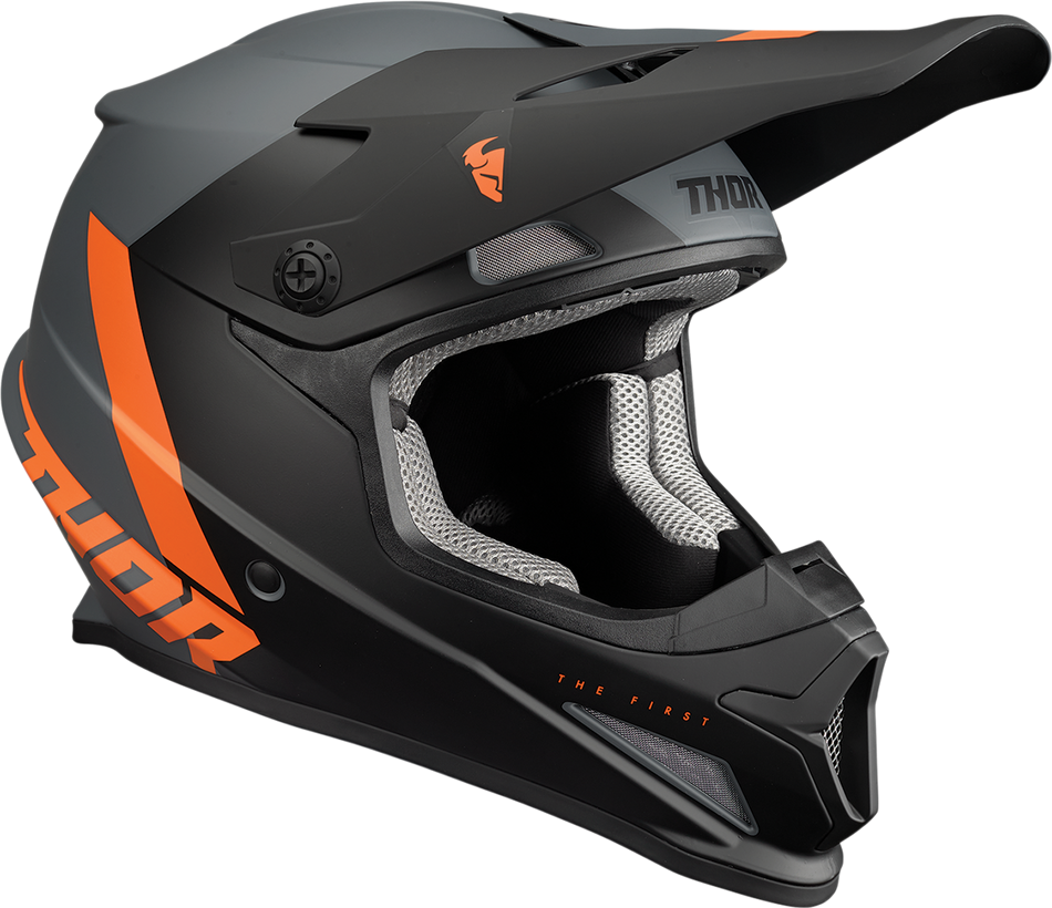 THOR Sector Helmet - Chev - Charcoal/Orange - Small 0110-7337