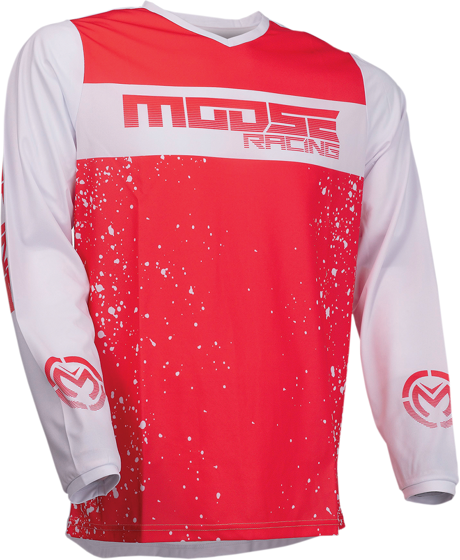 MOOSE RACING Qualifier Jersey - Red/White - Medium 2910-6646