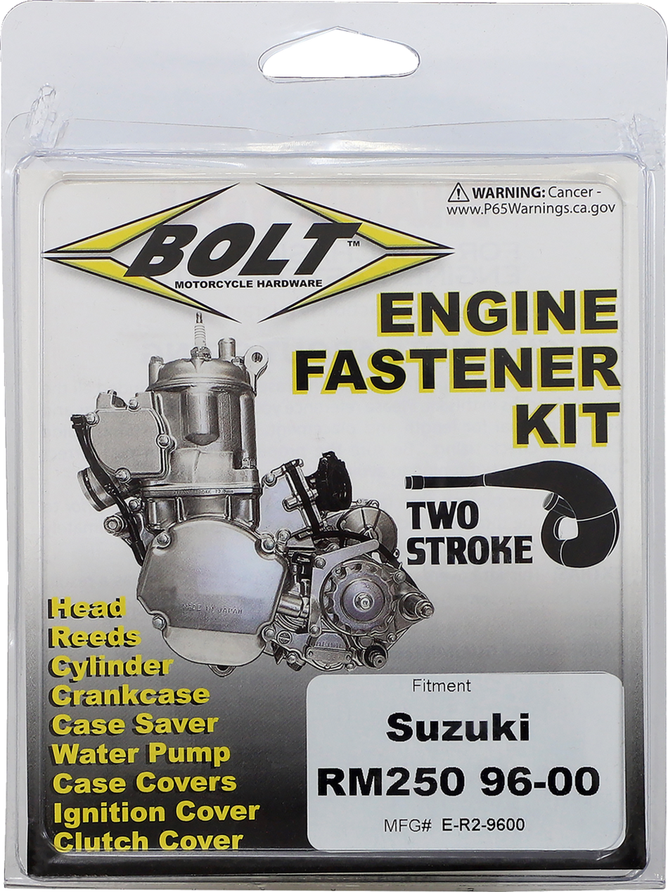 BOLT Fastener Kit - Engine - Suzuki RM E-R2-9600