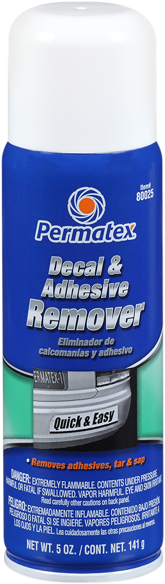 PERMATEX Decal and Adhesive Remover - 5 oz. net wt. - Aerosol 80025