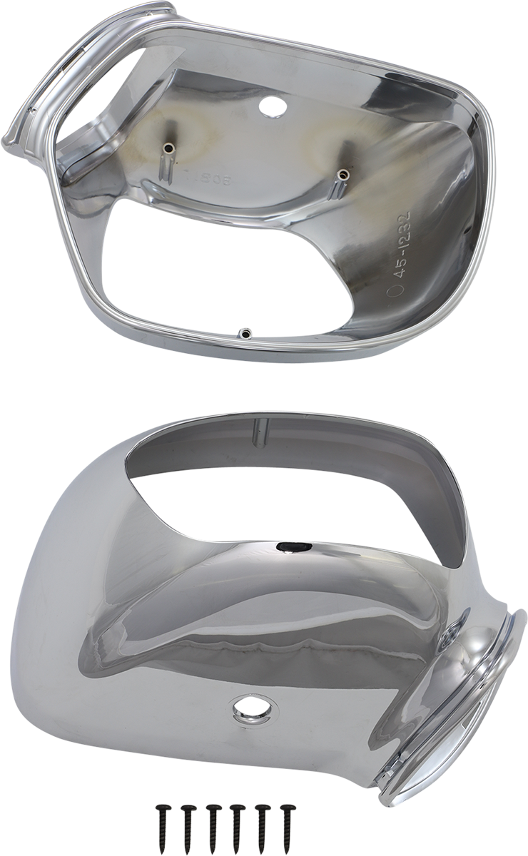 Parts Unlimited Mirror Housings - Chrome 45-1232