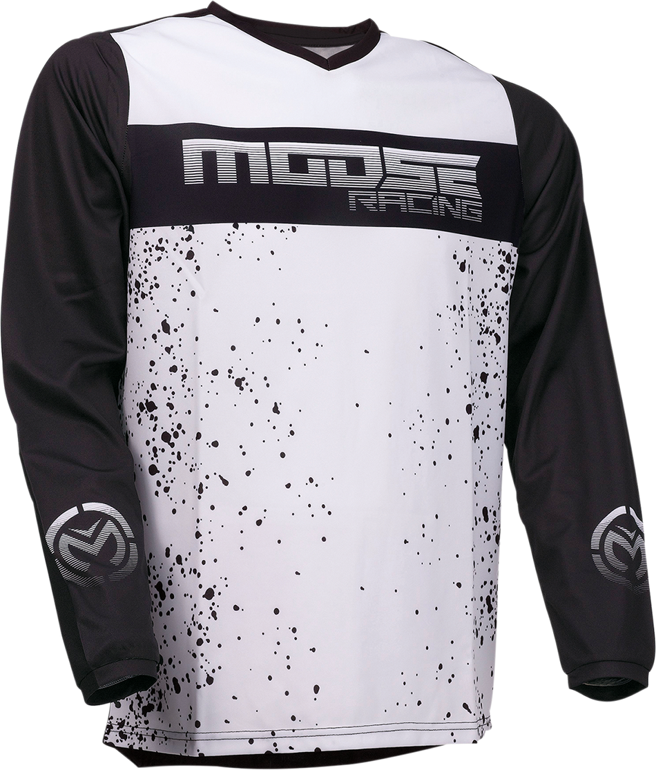 MOOSE RACING Qualifier Jersey - Black/White - XL 2910-6616