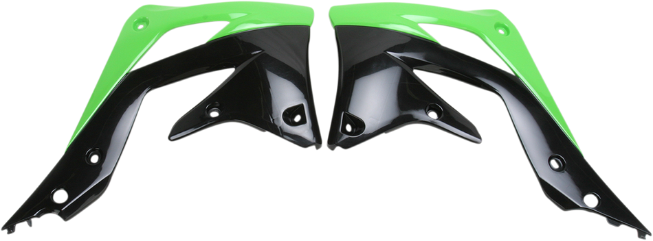 ACERBIS Radiator Shrouds - Green/Black 2250431089