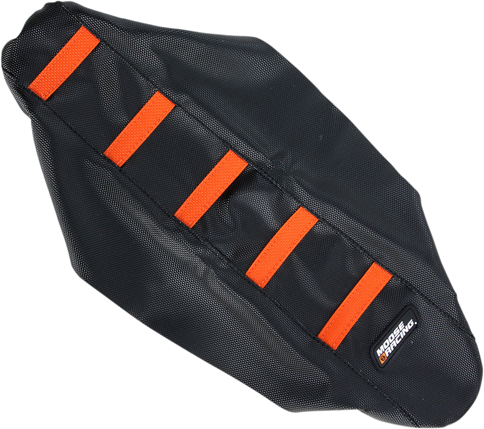 MOOSE RACING Ribbed Seat Cover - Black Cover/Orange Ribs - KTM KTM6509-336RT