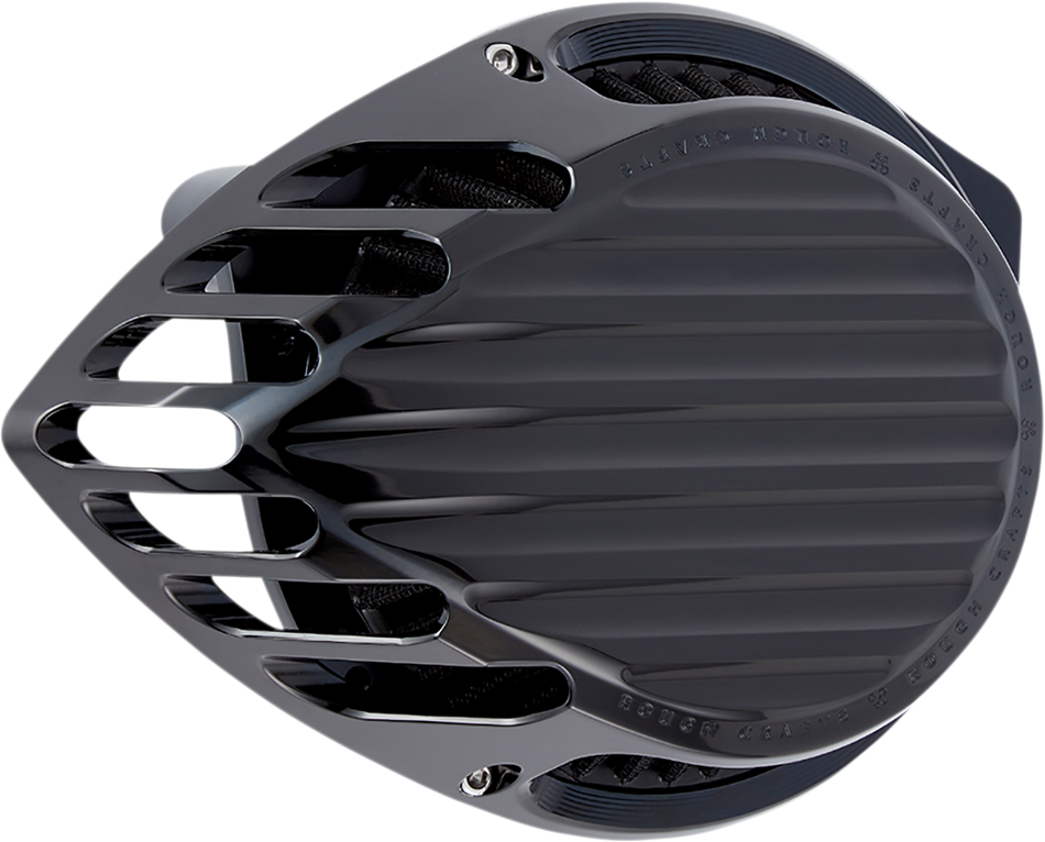 ROUGH CRAFTS Finned Air Cleaner - Black RC-600-001