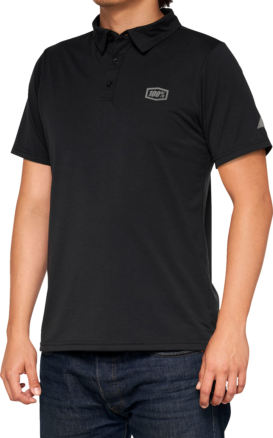100% Corpo Polo Shirt - Black/Gray - XL 35019-057-13