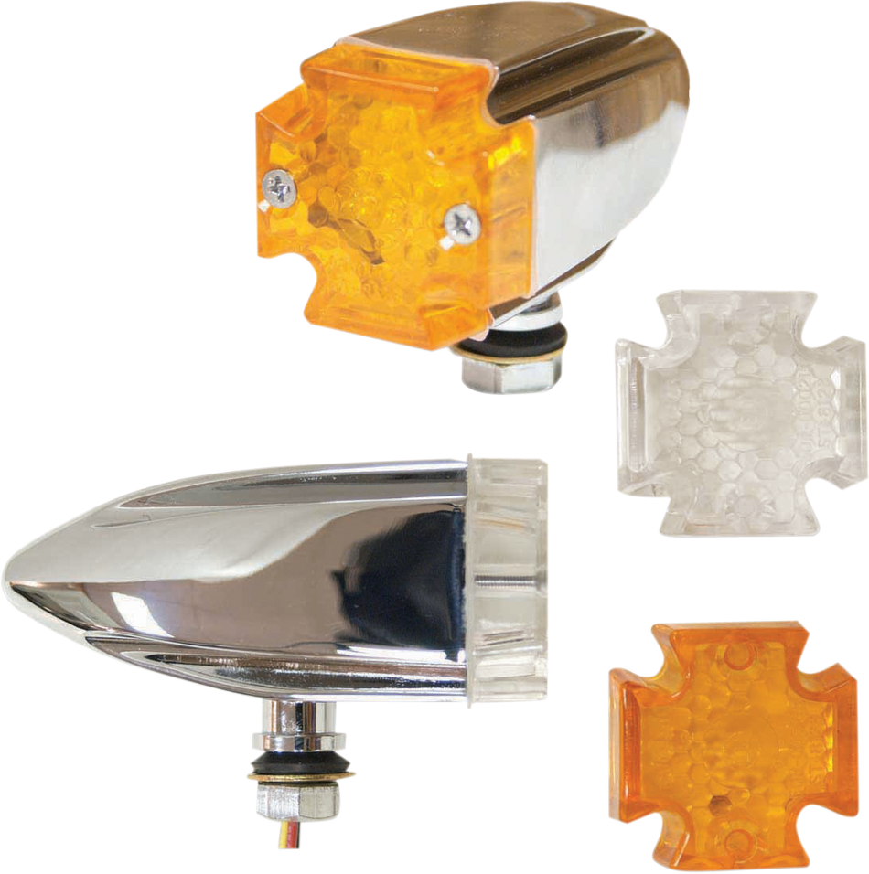 EMGO LED Maltese Deco Lights - Amber and Clear Lens 61-99150