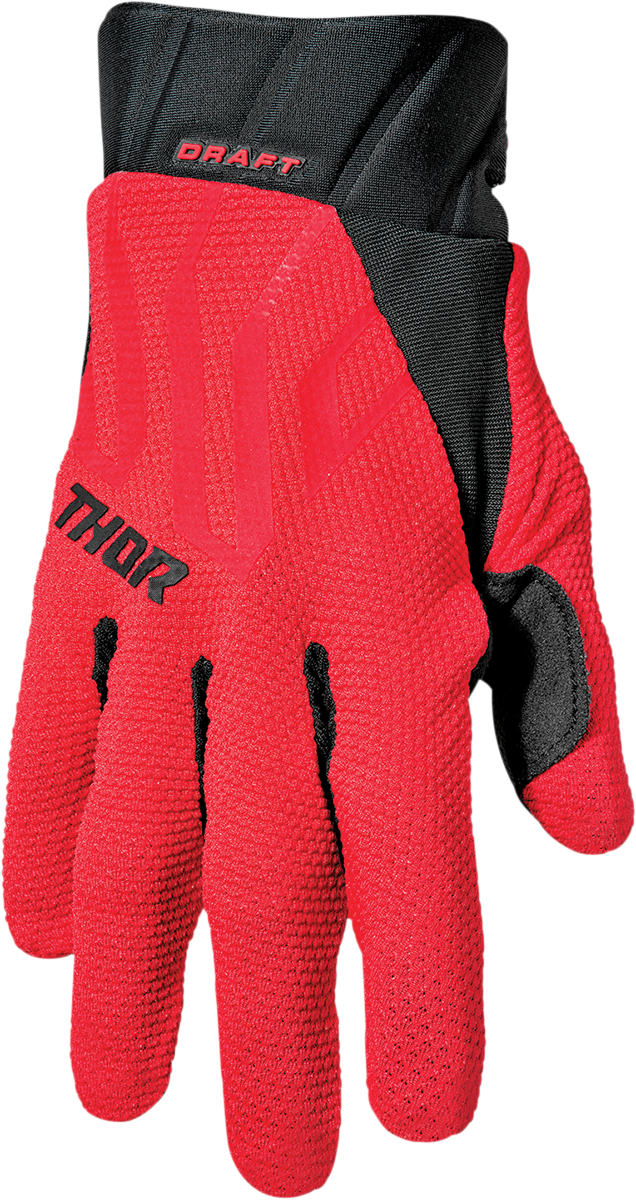 THOR Draft Gloves - Red/Black - Large 3330-6791