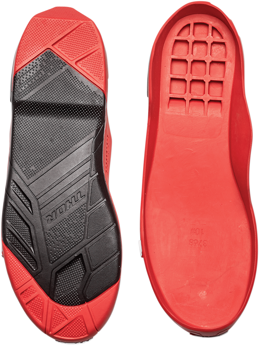 THOR Radial Boots Replacement Outsoles - Black/Red - Size 7-8 3430-0907
