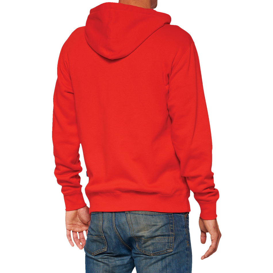 100% Official Fleece Zip-Up Hoodie - Red - Small 20032-00015