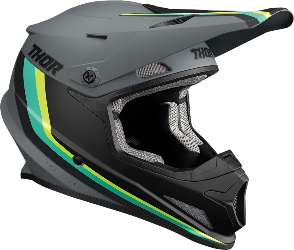 THOR Sector Helmet - Runner - MIPS - Gray/Teal - Medium 0110-7304