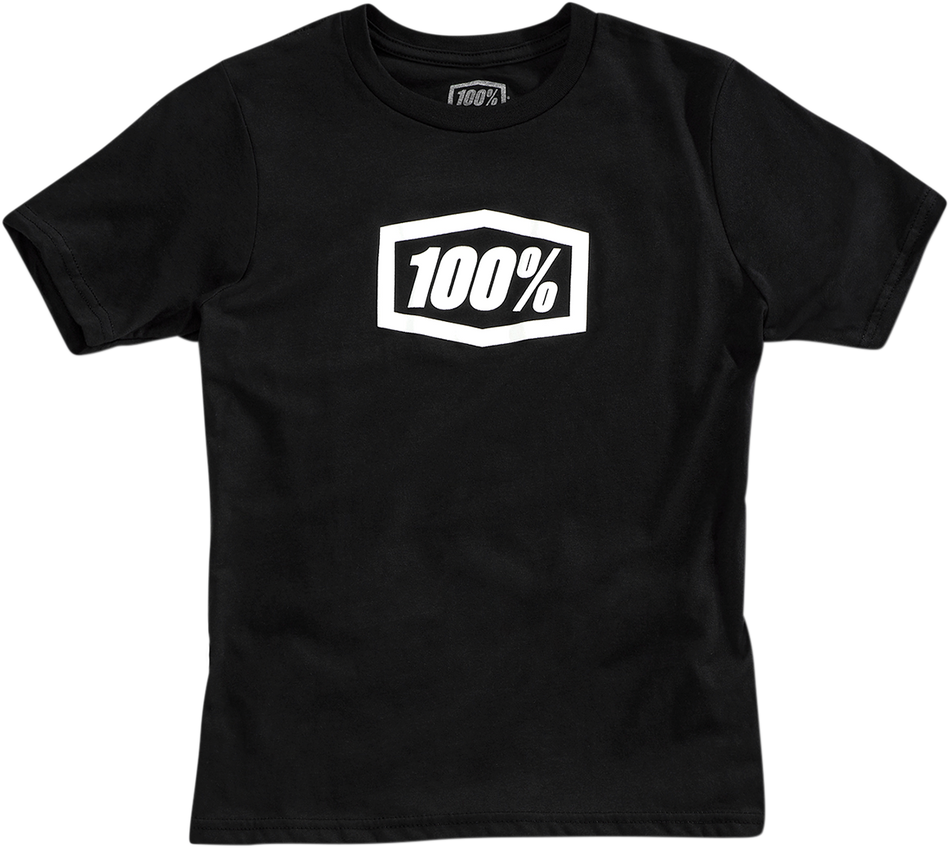 100% Youth Icon T-Shirt - Black - Large 20001-00006
