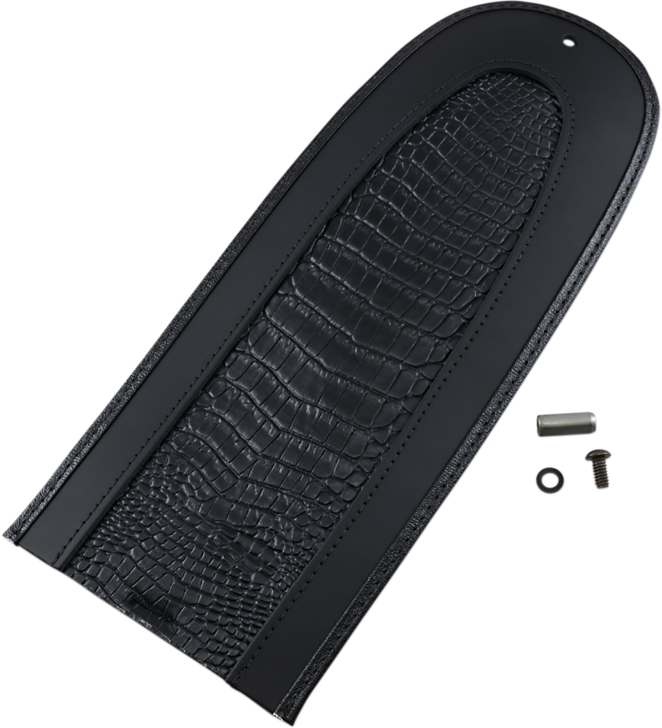DRAG SPECIALTIES Fender Skin - Embossed Faux Gator Leather Center 1405-0148