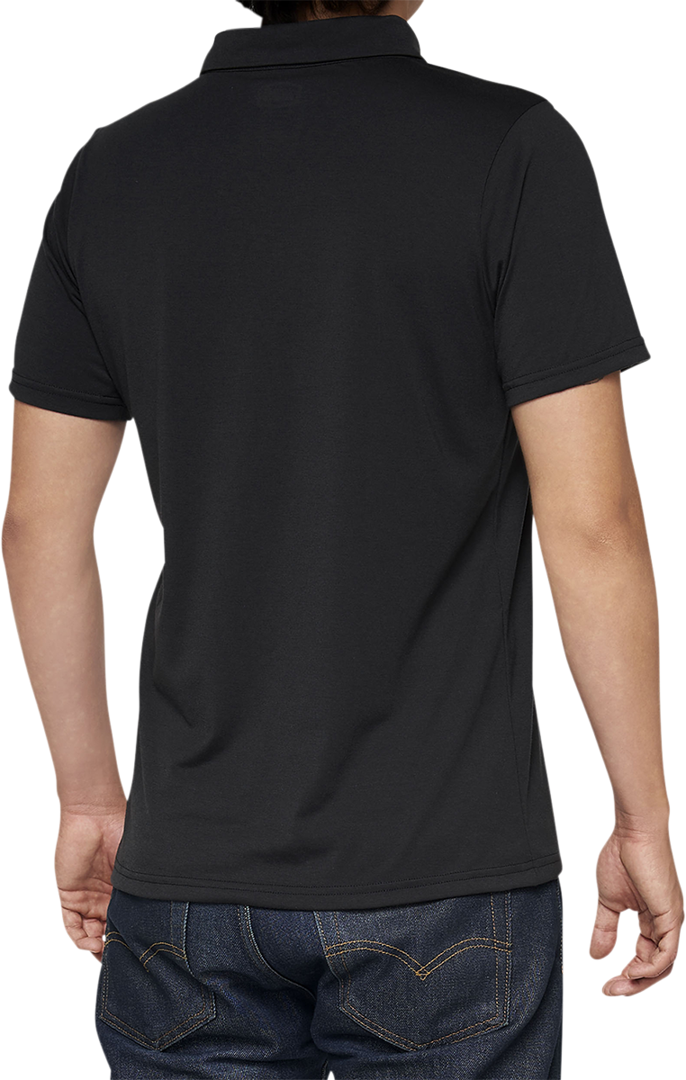 100% Corpo Polo Shirt - Black/White - XL 35019-011-13