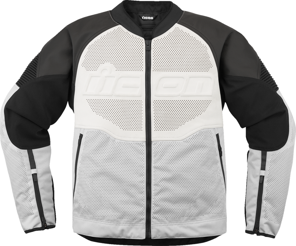 ICON Overlord3™ CE Leather Jacket - White - Large 2810-4120
