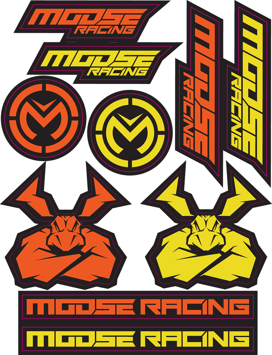 MOOSE RACING S2 Decal - Moose Racing - Yellow/Orange 4320-2206