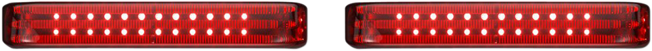 CUSTOM DYNAMICS Saddlebag LED Lights - Sequential - Chrome/Red PB-SBSEQ-BCM-CR