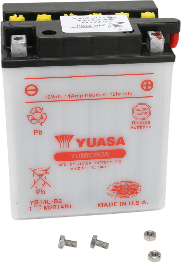 YUASA Battery - YB14L-B2 YUAM2214BIND