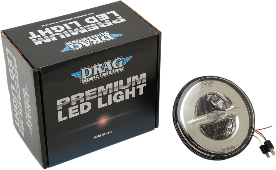 DRAG SPECIALTIES 7" Reflector-Style Headlight - Chrome 552864