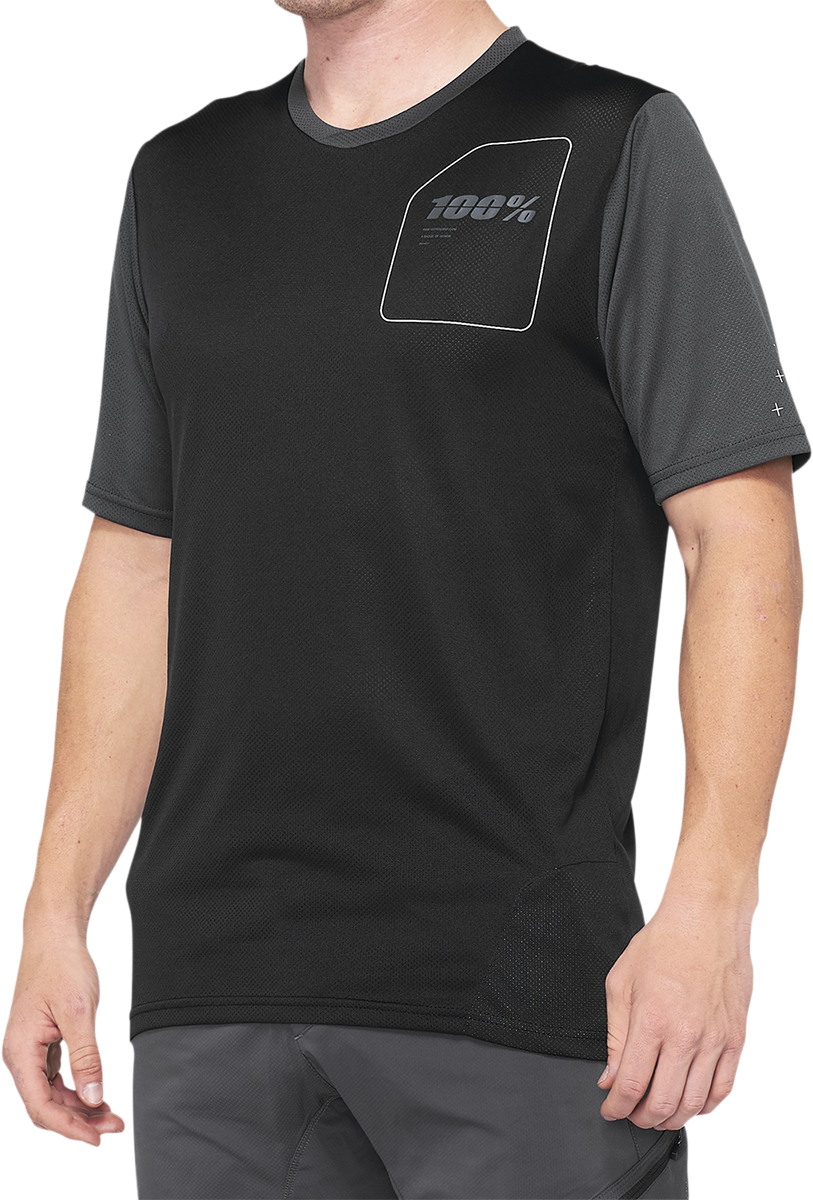 100% Ridecamp Jersey - Charcoal/Black - Small 40027-00005