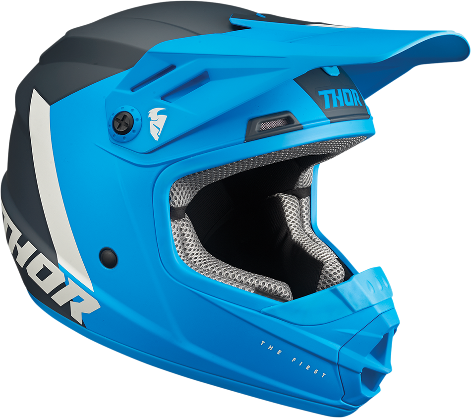 THOR Youth Sector Helmet - Chev - Blue/Light Gray - Medium 0111-1476