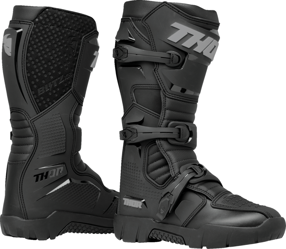 THOR Blitz XR Trail Boots - Black/Gray - Size 15 3410-3135