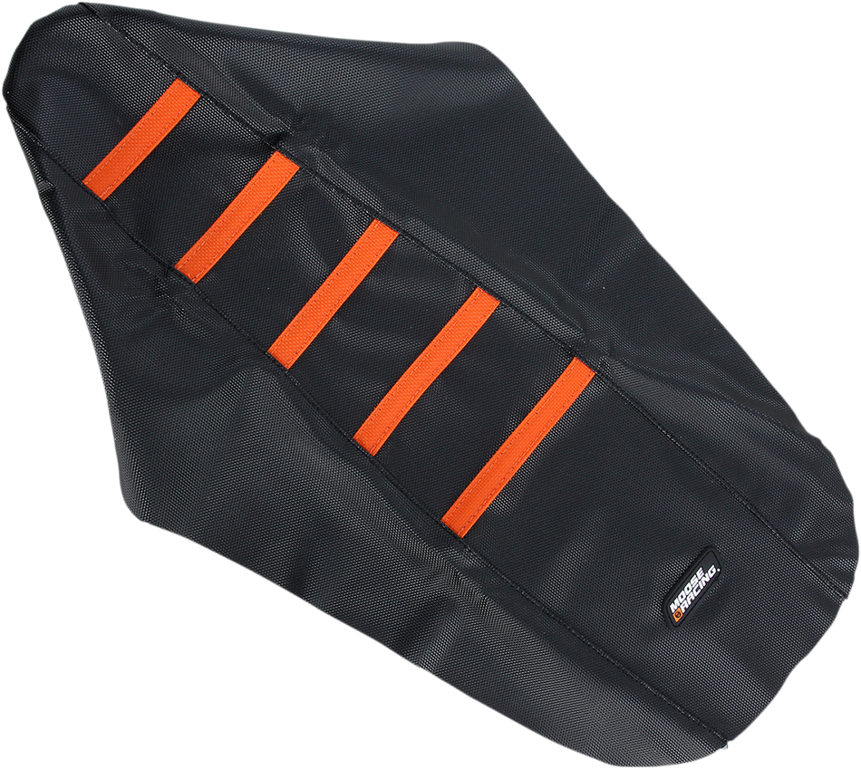 MOOSE RACING Ribbed Seat Cover - Black Cover/Orange Ribs - KTM KTM25003-336RT