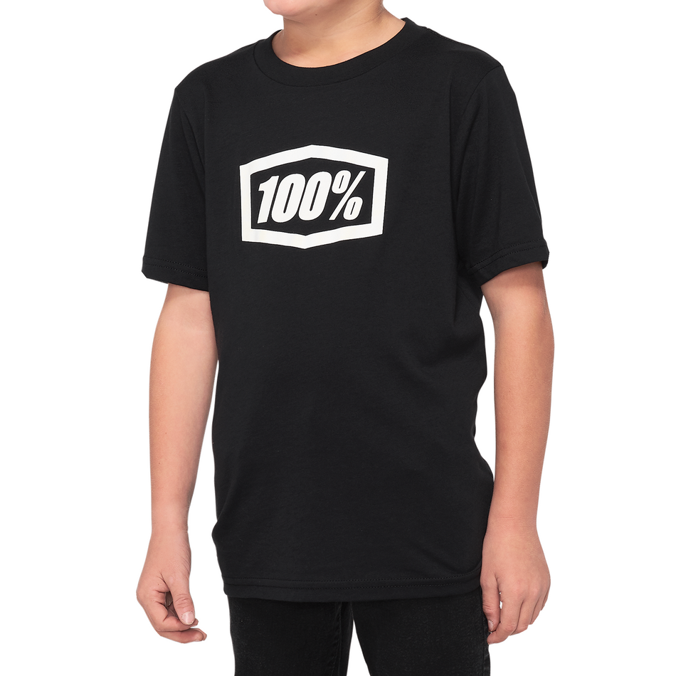 100% Youth Icon T-Shirt - Black - Medium 20001-00005