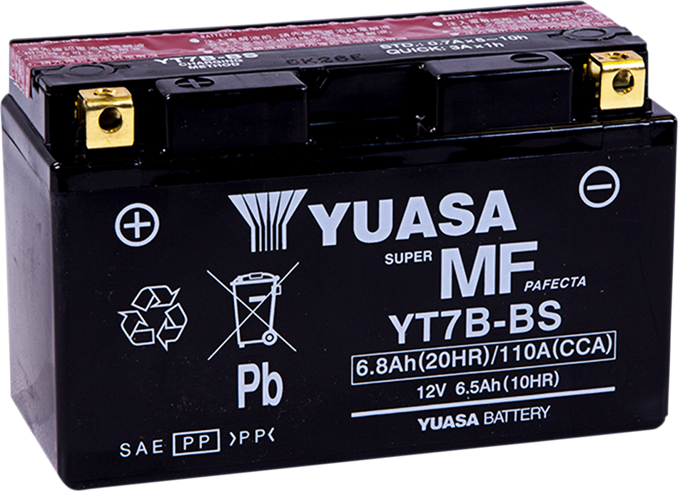 YUASA AGM Battery - YT7B-BS .30 L YUAM62T7B