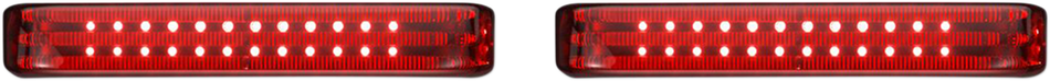 CUSTOM DYNAMICS Saddlebag Lights - SS8 - Chrome/Red PB-SB-SS8-CR