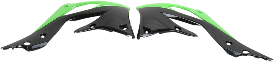 ACERBIS Radiator Shrouds - Green/Black 2250431089