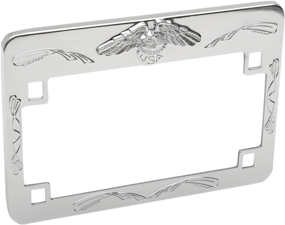 EMGO Eagle License Plate Frame - Chrome 86-42630
