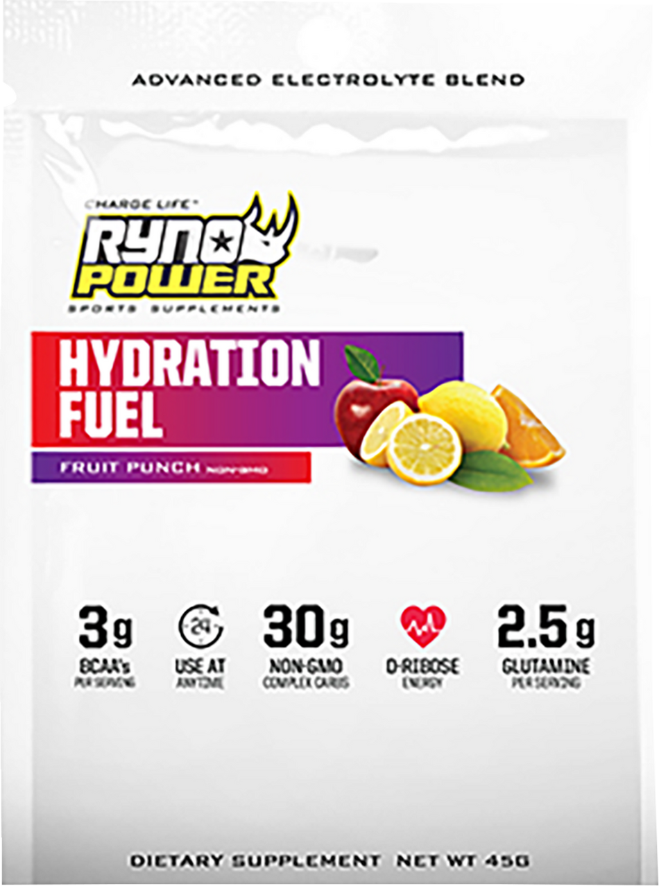 RYNO POWER Hydration Fuel Drink Mix - Fruit Punch - 1 Serving SMP-HYD-FP