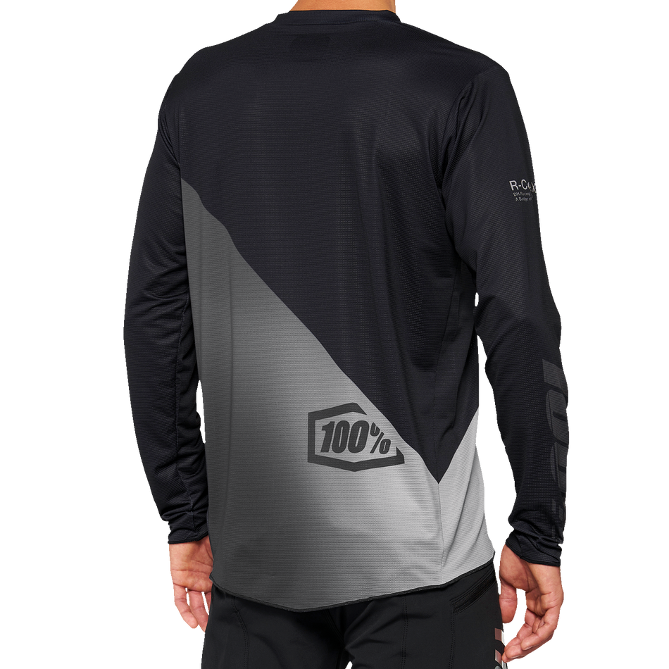 100% R-Core-X Long-Sleeve Jersey - Black/Gray - Medium 40000-00001
