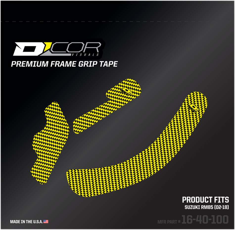 D'COR VISUALS Frame Grip Tape - Yellow - Suzuki 16-40-100