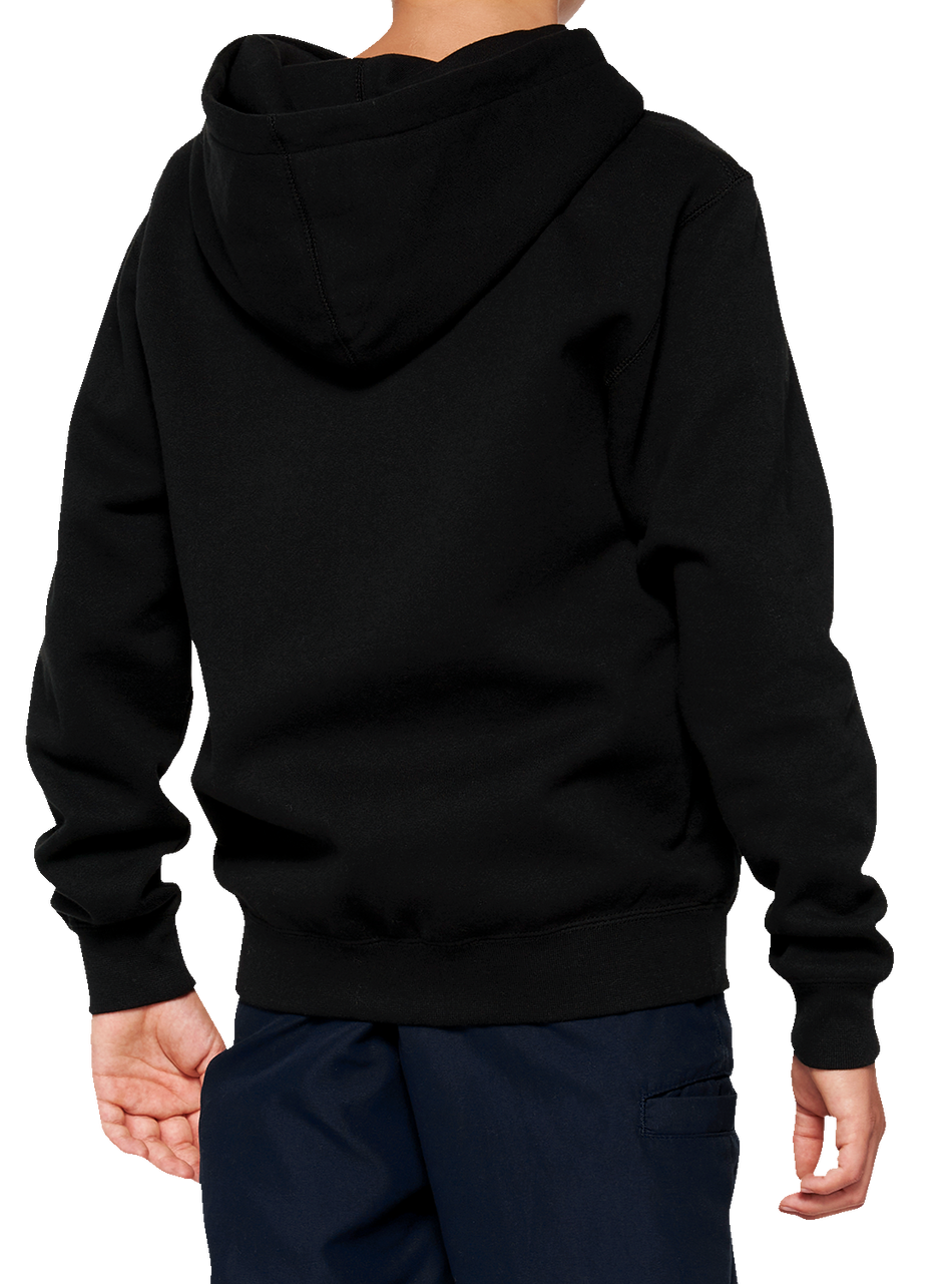 100% Youth Official Zip Hoodie - Black - Small 20033-00000