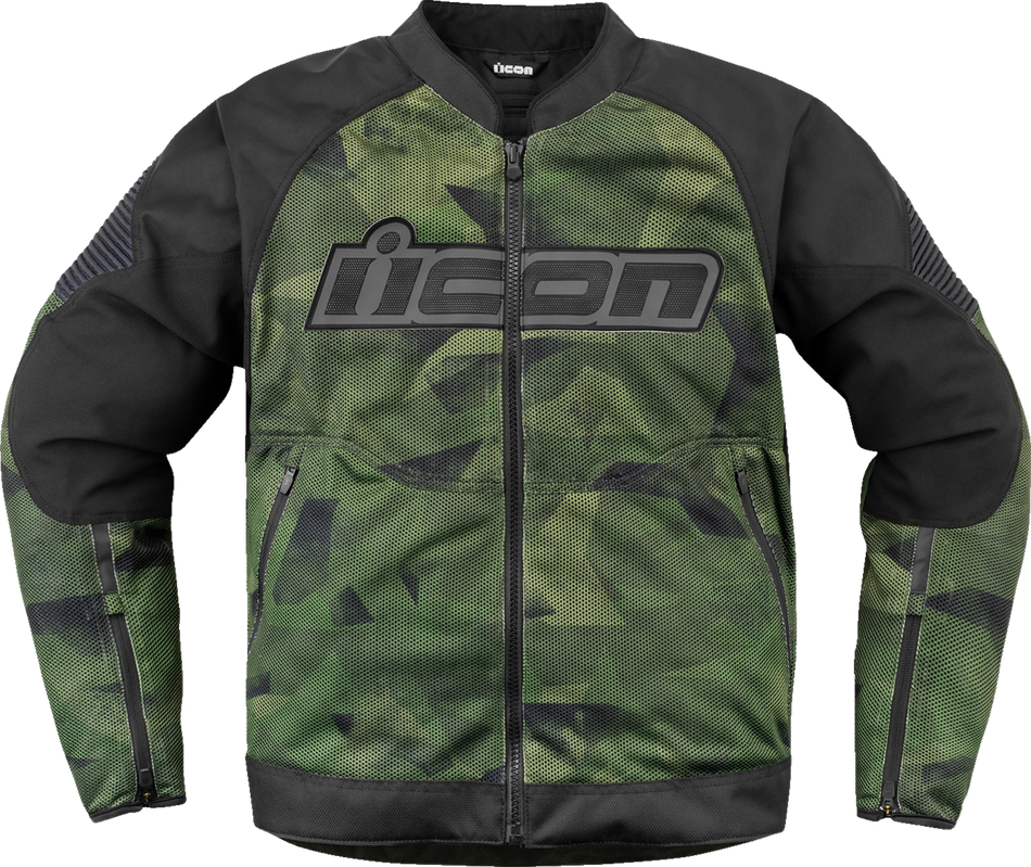 ICON Overlord3 Mesh™ Camo CE Jacket - Green - Small 2820-6705